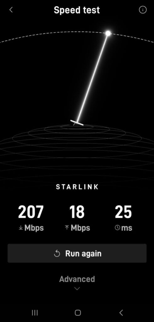 Starlink speed test Randleman NC