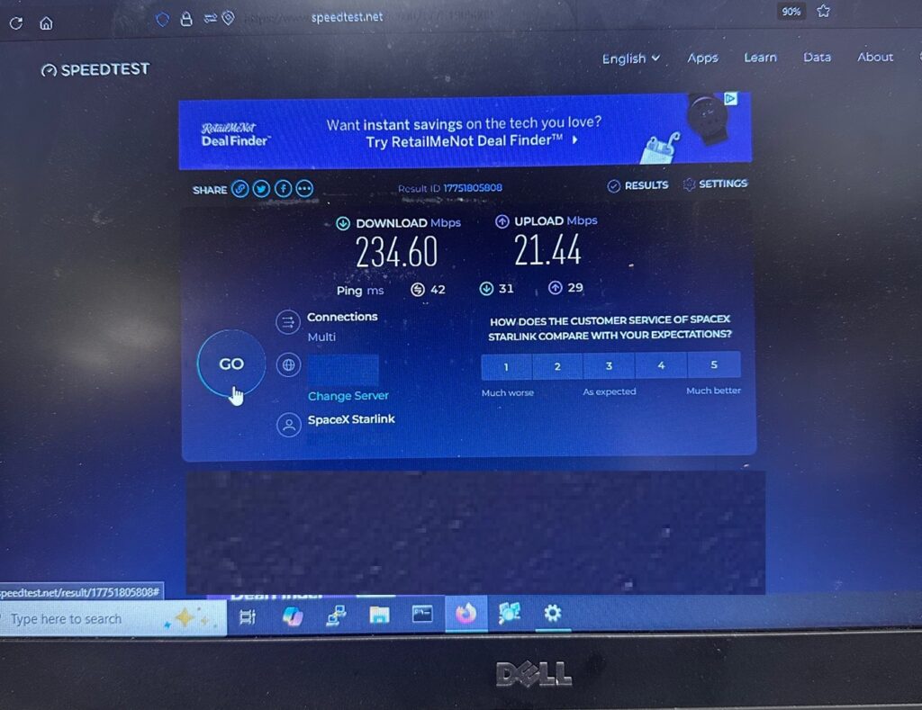 Starlink speed test Tucumcari NM