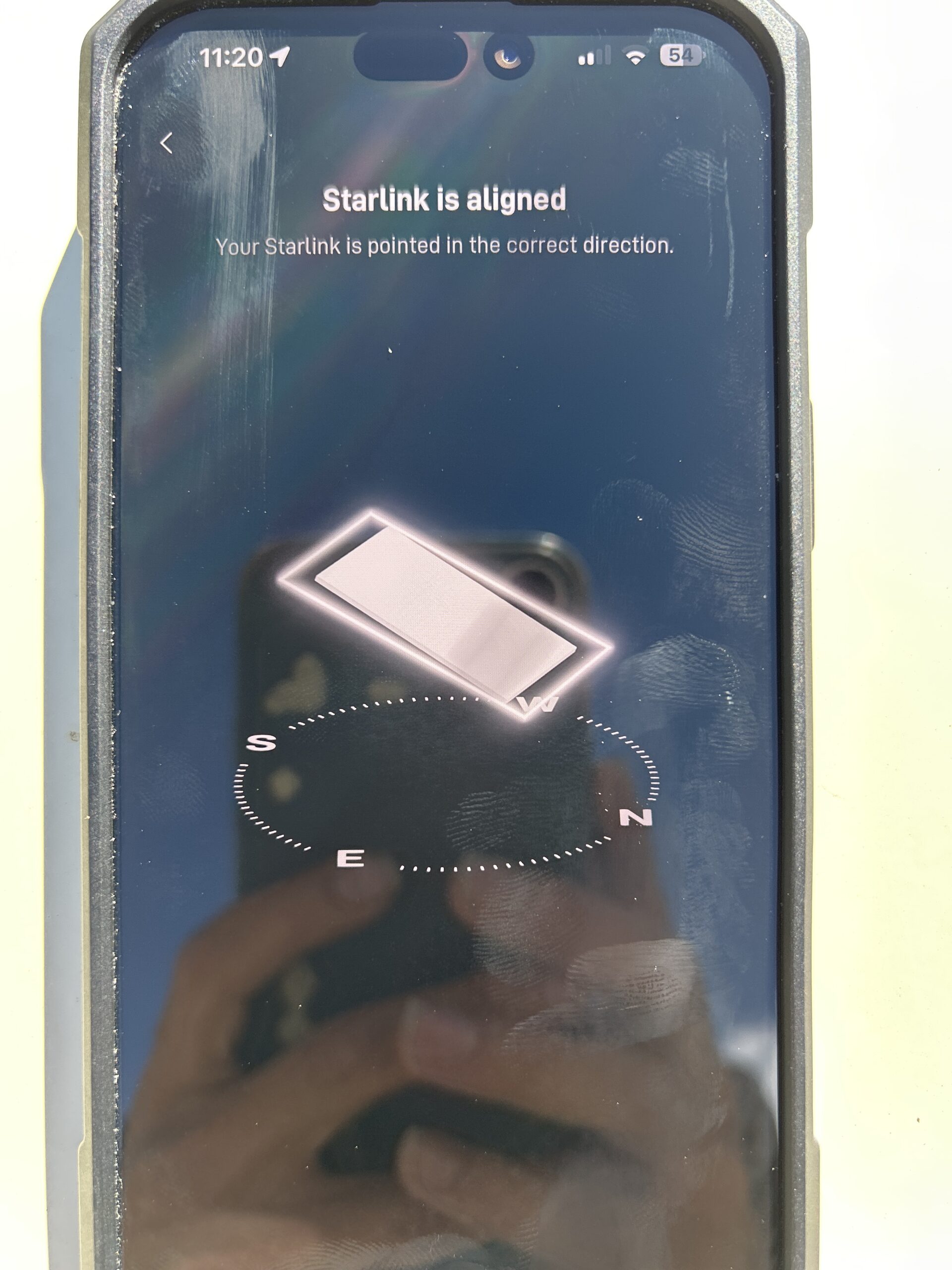 Starlink alignment test in Los Alamos NM