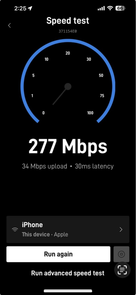 Starlink speed test Surf City Outer Banks NC