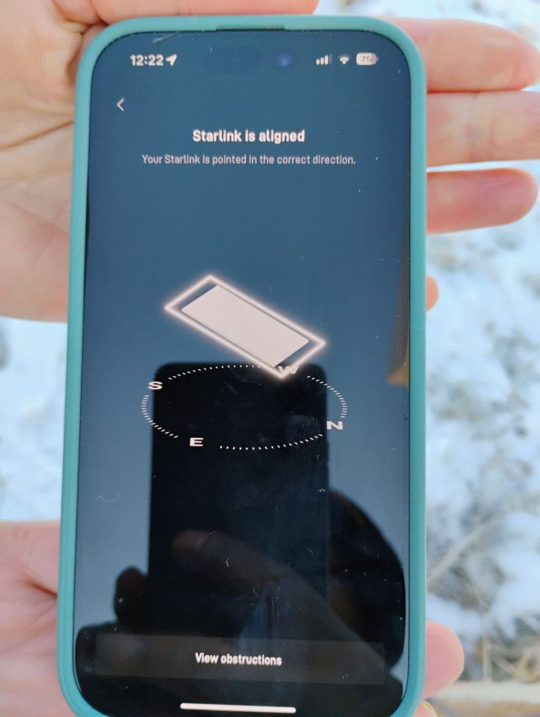 Starlink alignment test Palmer AK