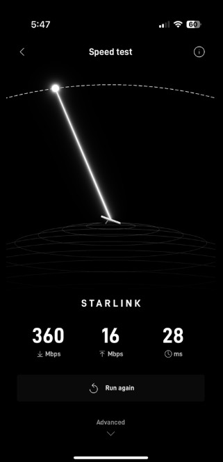 Starlink speed test in Surf City. NC