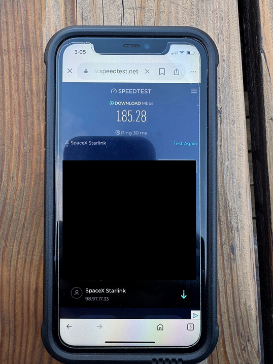 Starlink speed test Chateaugay NY