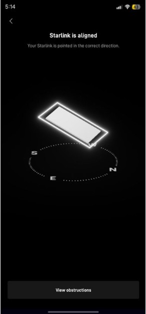 Starlink alignment test Eagar AZ